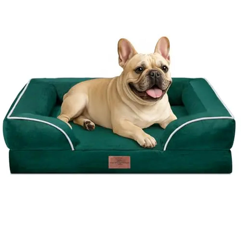 Medium Dog Beds Waterproof Orthopedic Foam Dog Beds for Medium Dogs Sofa Comfy Pet Bed with Washable Removable Cover & Non-Slip Bottom