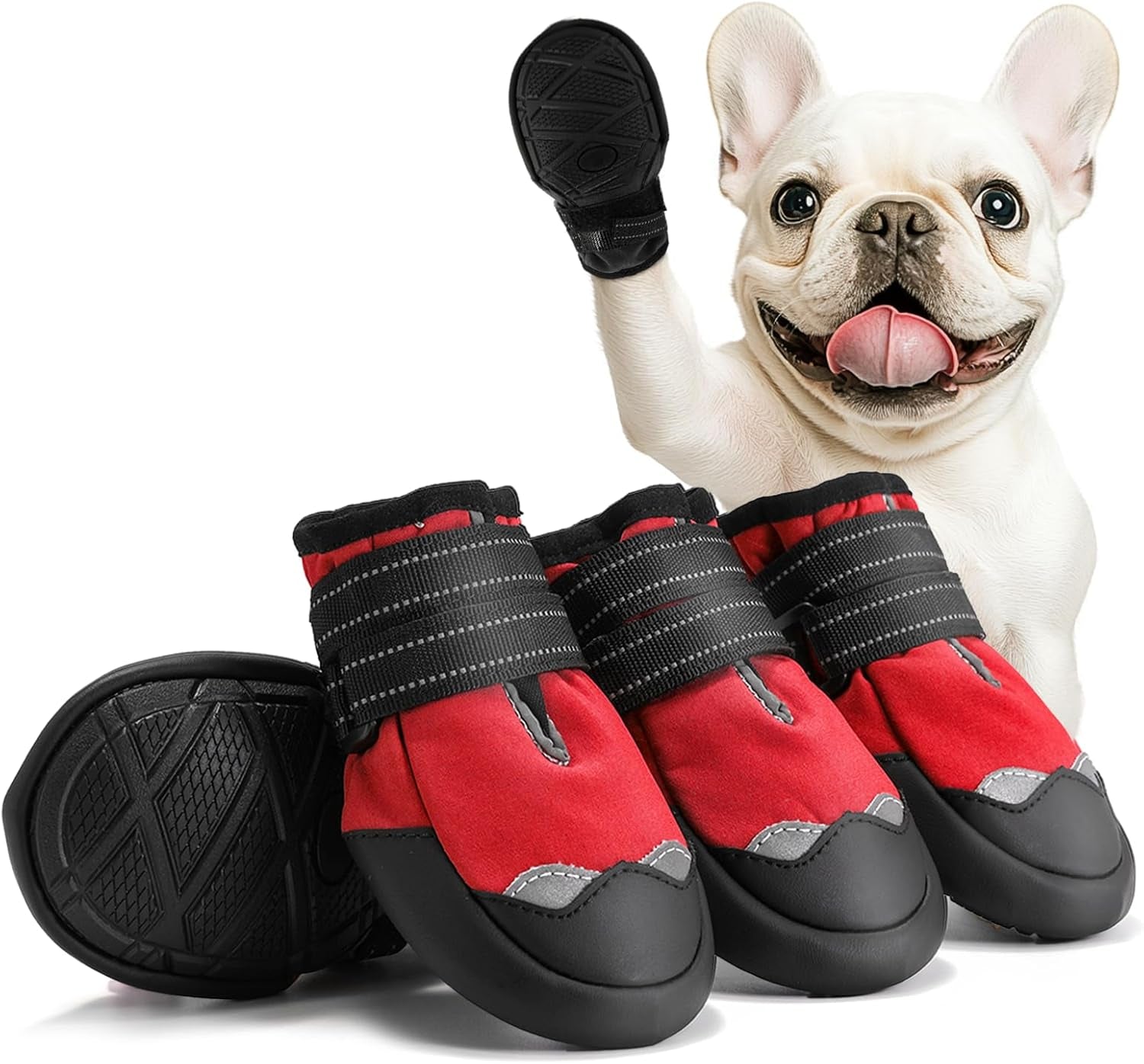 Dog Shoes for Large Dogs, Waterproof Dog Boots for Winter Snow, Summer Hot Pavement, Dog Booties & Paw Protectors Size 8