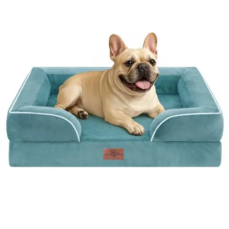 Medium Dog Beds Waterproof Orthopedic Foam Dog Beds for Medium Dogs Sofa Comfy Pet Bed with Washable Removable Cover & Non-Slip Bottom