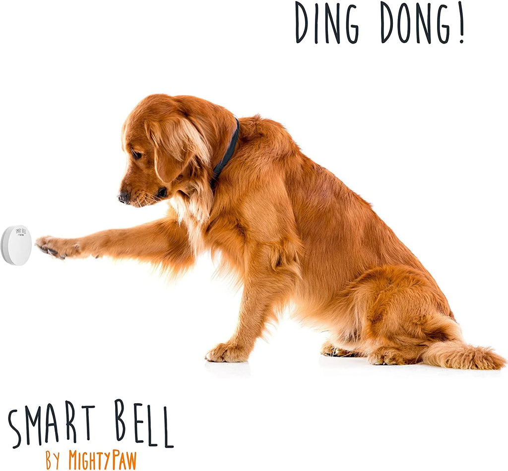 Smart Dog Bells Potty Training 2.0, Doorbell for Dogs, Press Button Door Dog Training Bells, 3M Adhesive Strip, 2 Activators, 4 Volumes and 38 Unique Tones.