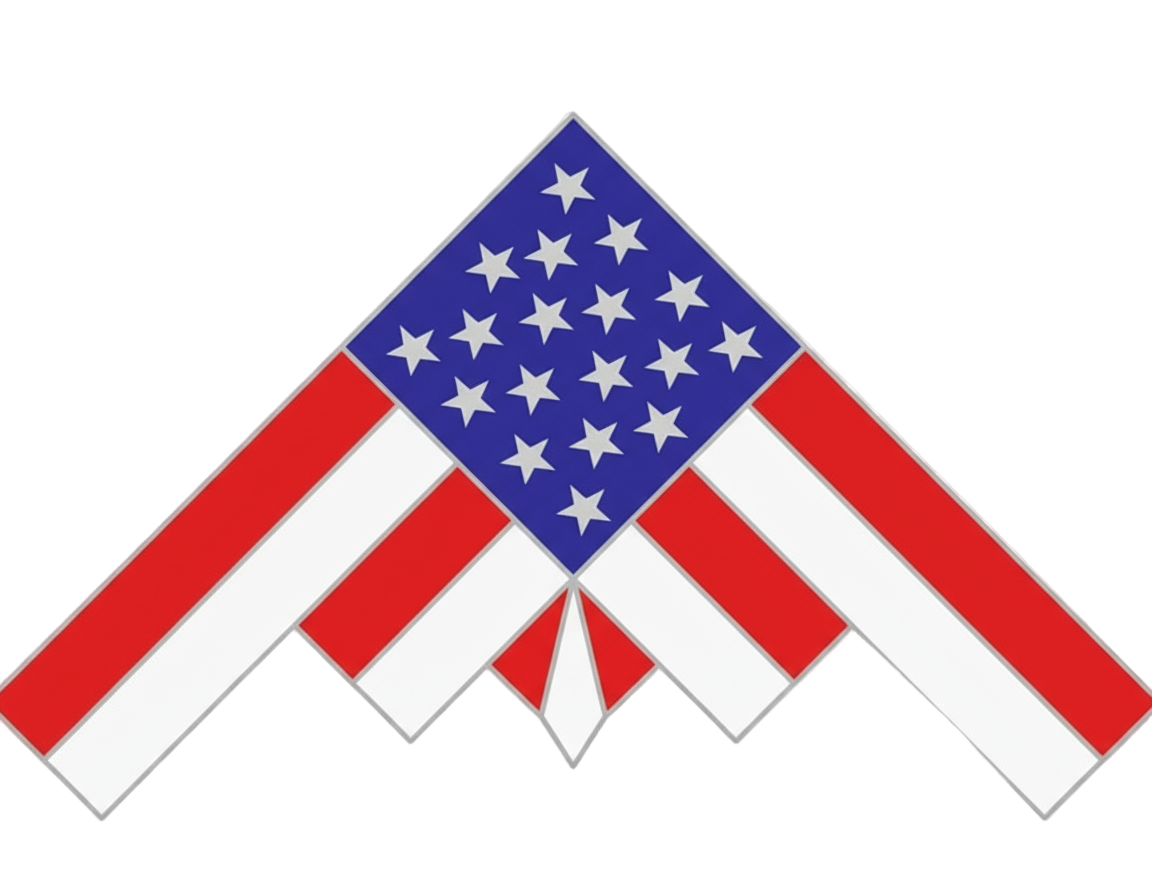 B2 Bomber with American Flag Lapel Pin