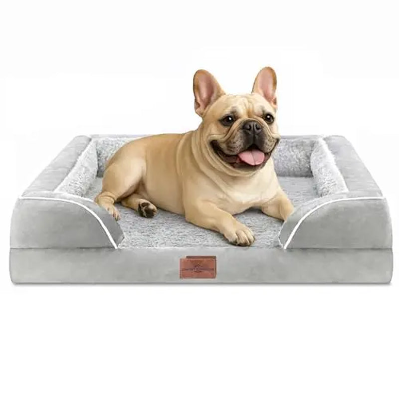 Medium Dog Beds Waterproof Orthopedic Foam Dog Beds for Medium Dogs Sofa Comfy Pet Bed with Washable Removable Cover & Non-Slip Bottom