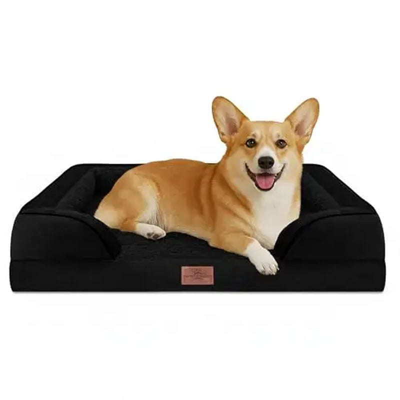 Medium Dog Beds Waterproof Orthopedic Foam Dog Beds for Medium Dogs Sofa Comfy Pet Bed with Washable Removable Cover & Non-Slip Bottom