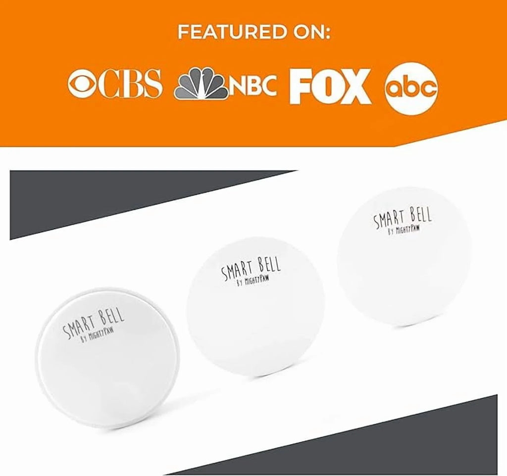 Smart Dog Bells Potty Training 2.0, Doorbell for Dogs, Press Button Door Dog Training Bells, 3M Adhesive Strip, 2 Activators, 4 Volumes and 38 Unique Tones.